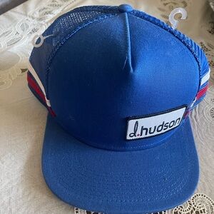 D. hudson Blue Logo Trucker Hat